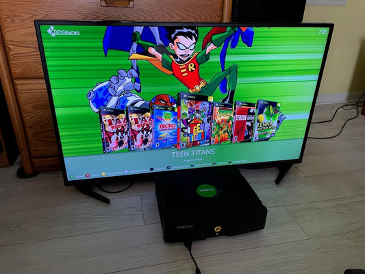 2TB Modded Original Xbox Console Bundle - 1 Pad HDMI AC - 880+ US Xbox Titles and 10,000 Retro ROMs - RETRO MODD