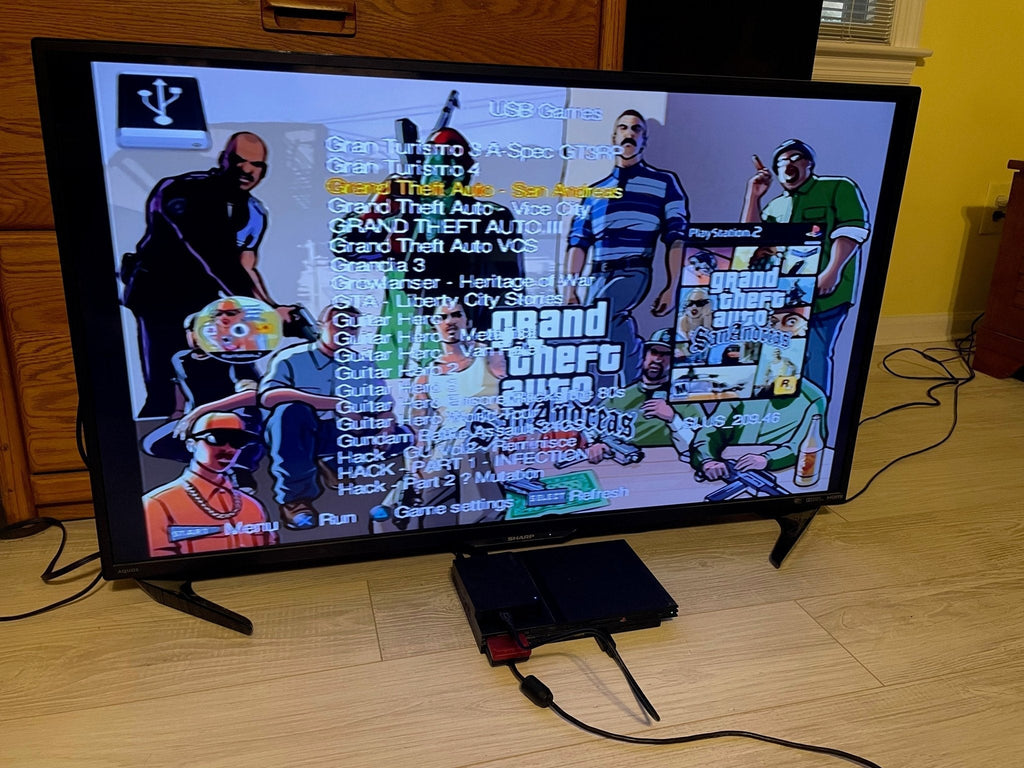 2TB Modded PS2 Slim Console 10,000+ Titles - RETRO MODD