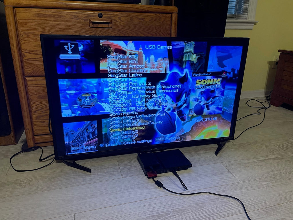 2TB Modded PS2 Slim Console 10,000+ Titles - RETRO MODD