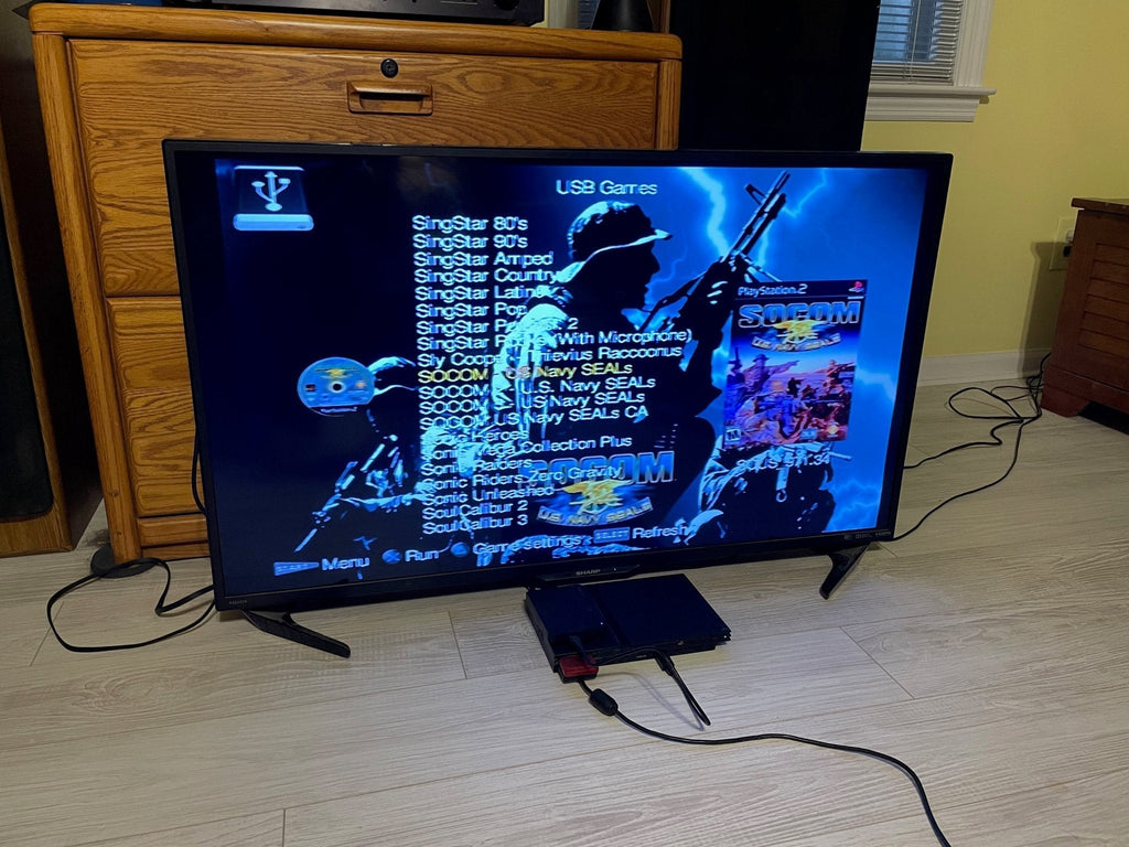 2TB Modded PS2 Slim Console 10,000+ Titles - RETRO MODD