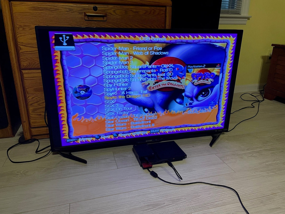 2TB Modded PS2 Slim Console 10,000+ Titles - RETRO MODD