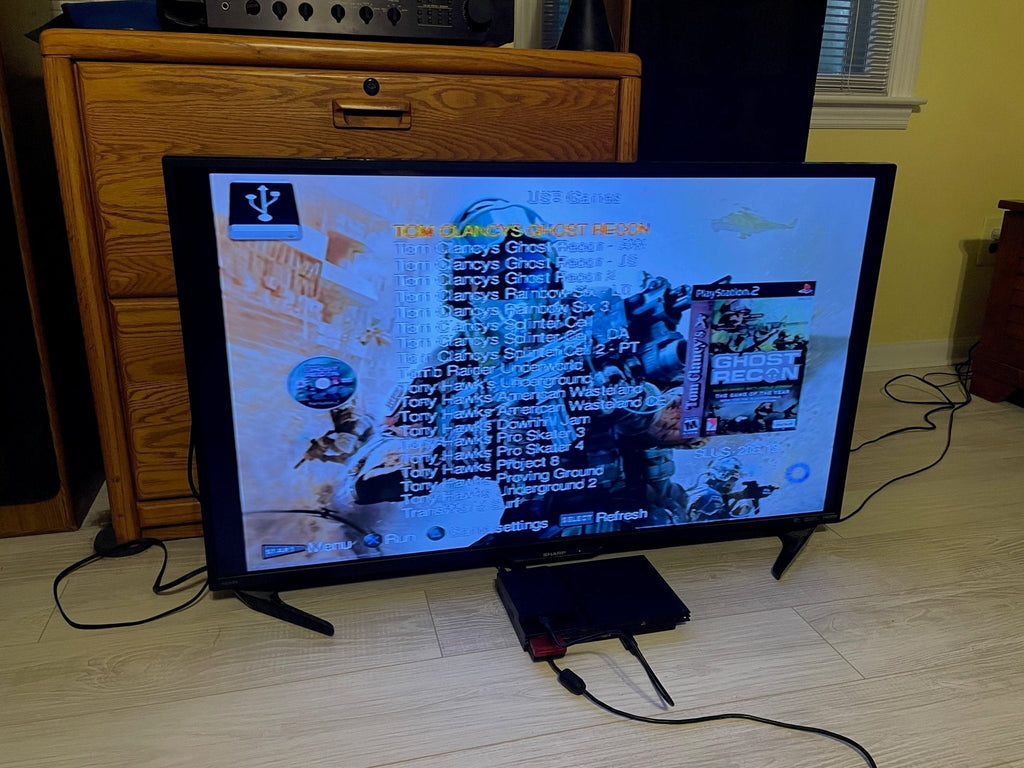 2TB Modded PS2 Slim Console 10,000+ Titles - RETRO MODD