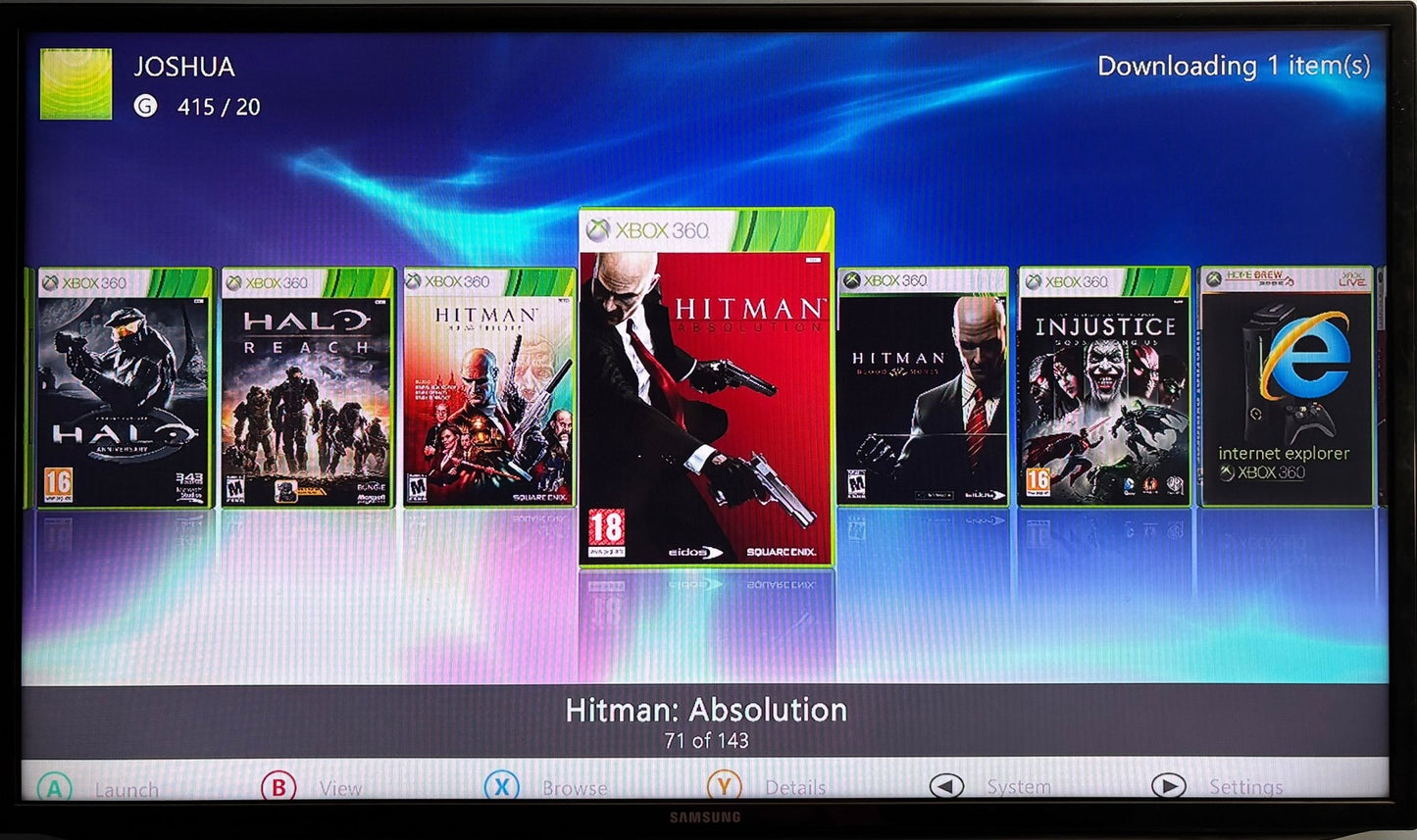 2TB Modded Xbox 360 Slim Bundle RGH RGH3 - Aurora Dashboard - 220+ Xbox 360 Games - Retro Modd