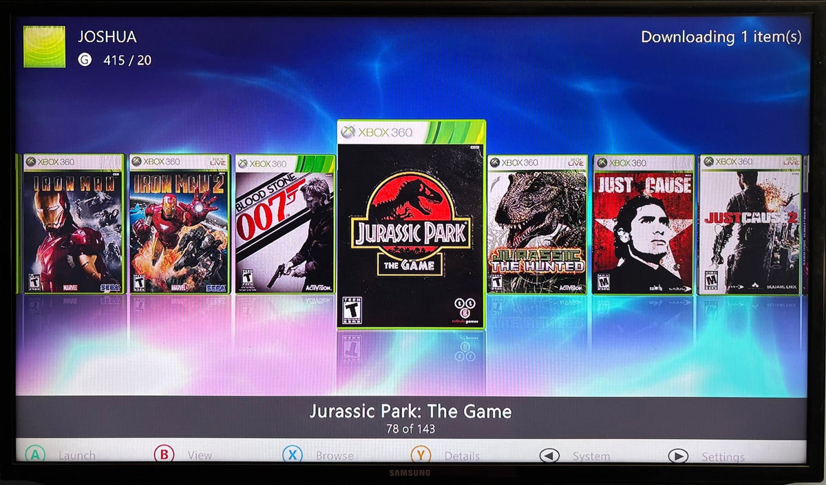 2TB Modded Xbox 360 Slim Bundle RGH RGH3 - Aurora Dashboard - 220+ Xbox 360 Games - Retro Modd