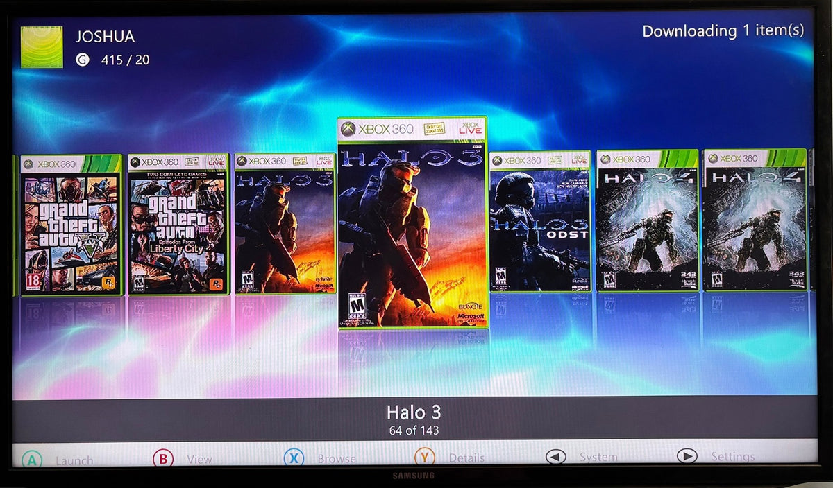 2TB Modded Xbox 360 Slim Bundle RGH RGH3 - Aurora Dashboard - 220+ Xbox 360 Games - Retro Modd