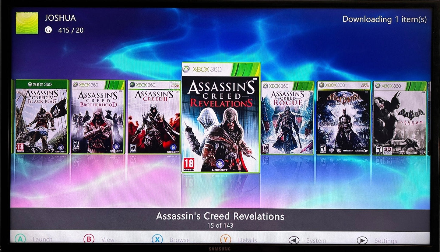 2TB Modded Xbox 360 Slim Bundle RGH3 - Aurora Dashboard - 270+ Xbox 360 Games 10,000+ Retro Titles - RETRO MODD