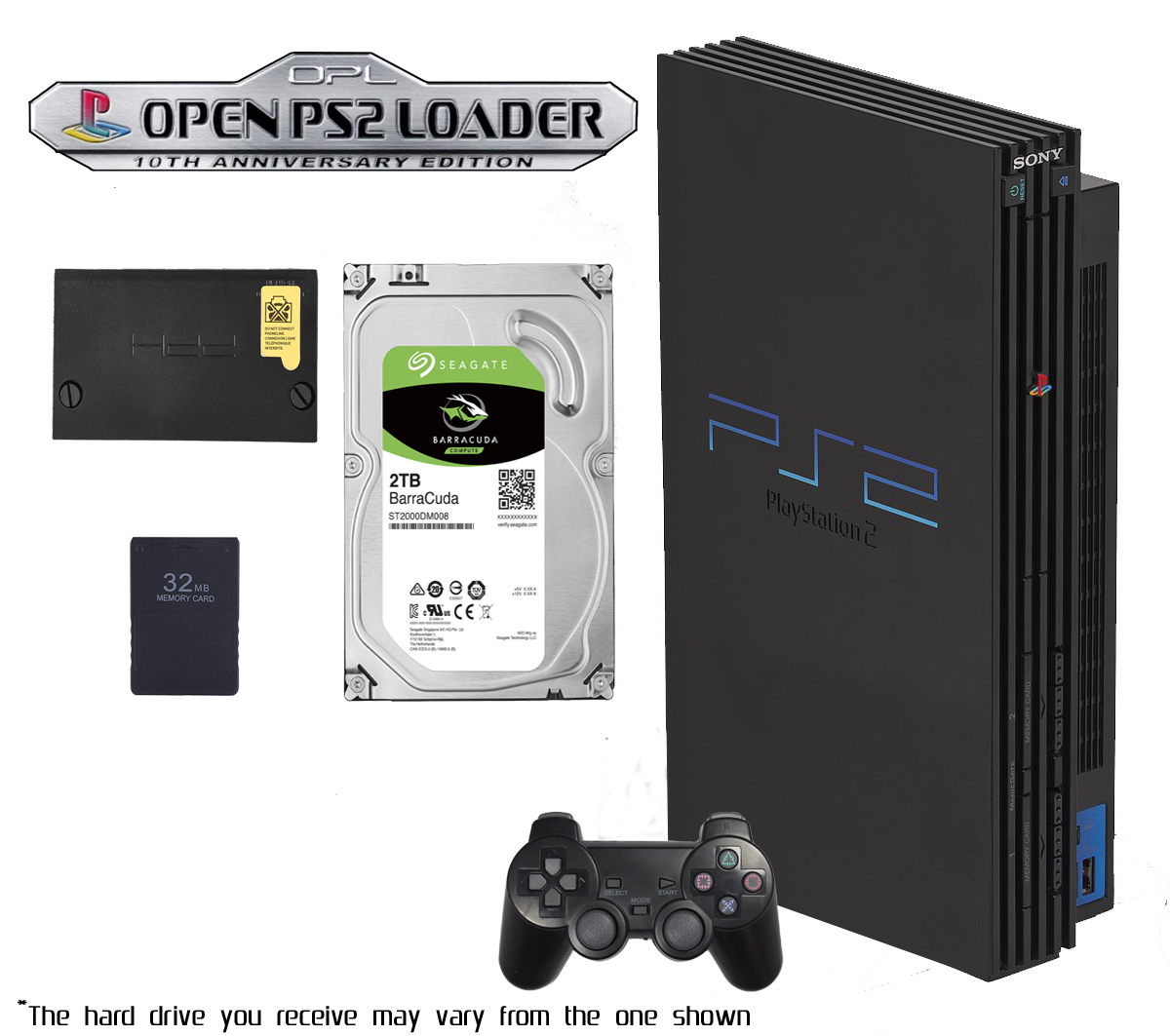 2TB Modded PS2 Bundle - 100s of PS2 Titles - 1000s of Titles