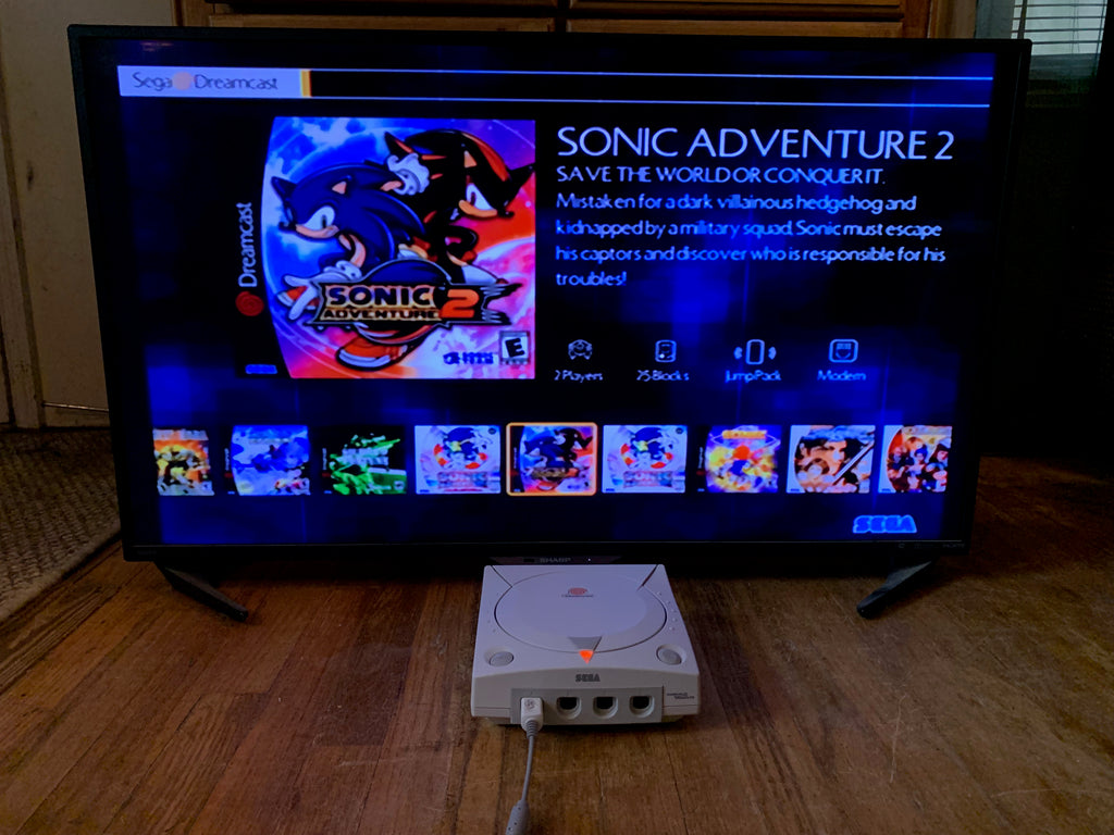 Modded Dreamcast Console Bundle - All US Dreamcast Titles - 1000s of Titles - GDEMU w/ 256GB Card - Controller VMU AV AC