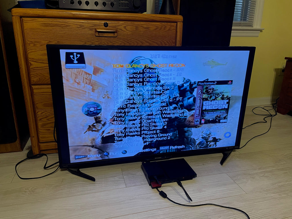 2TB Modded PS2 Slim Console - 100s of PS2 Titles - 1000s of Titles