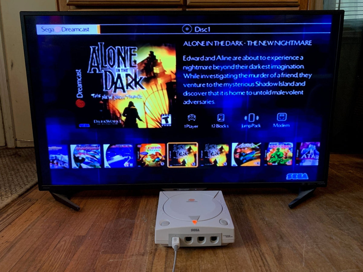 Modded Dreamcast Console - 1 Pad VMU AV Power - All US Dreamcast Games 5000+ Retro Games - RETRO MODD