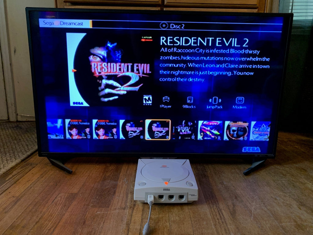 Modded Dreamcast Console - 1 Pad VMU AV Power - All US Dreamcast Games 5000+ Retro Games - RETRO MODD