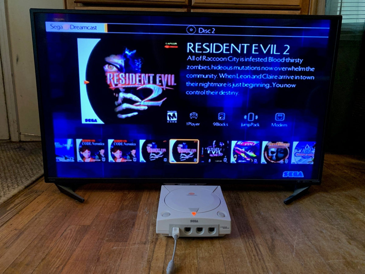 Modded Dreamcast Console - 1 Pad VMU HDMI Power GDEMU 256GB SD Card - 5000+ Retro Games - RETRO MODD
