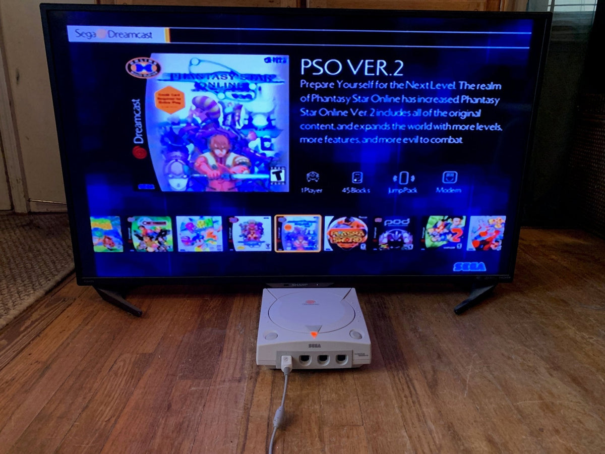 Modded Dreamcast Console - 1 Pad VMU HDMI Power GDEMU 256GB SD Card - 5000+ Retro Games - RETRO MODD