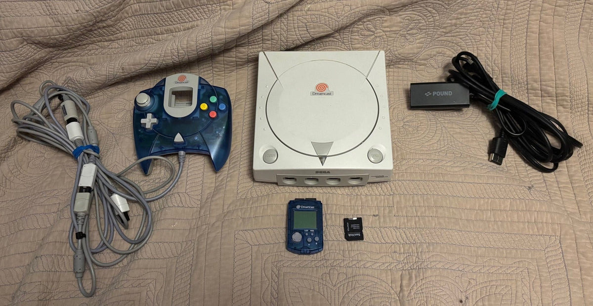 Modded Dreamcast Console - 1 Pad VMU HDMI Power GDEMU 256GB SD Card - 5000+ Retro Games - RETRO MODD