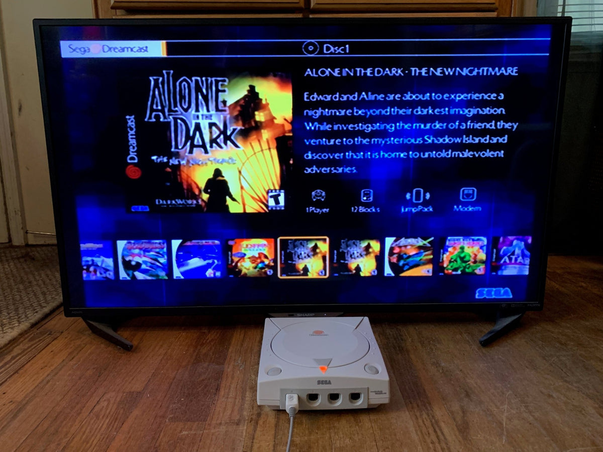 Modded Dreamcast Console HDMI Bundle - All US Dreamcast Titles - 1000s of Titles - GDEMU w/ 256GB Card - Controller VMU HDMI AC - Retro Modd