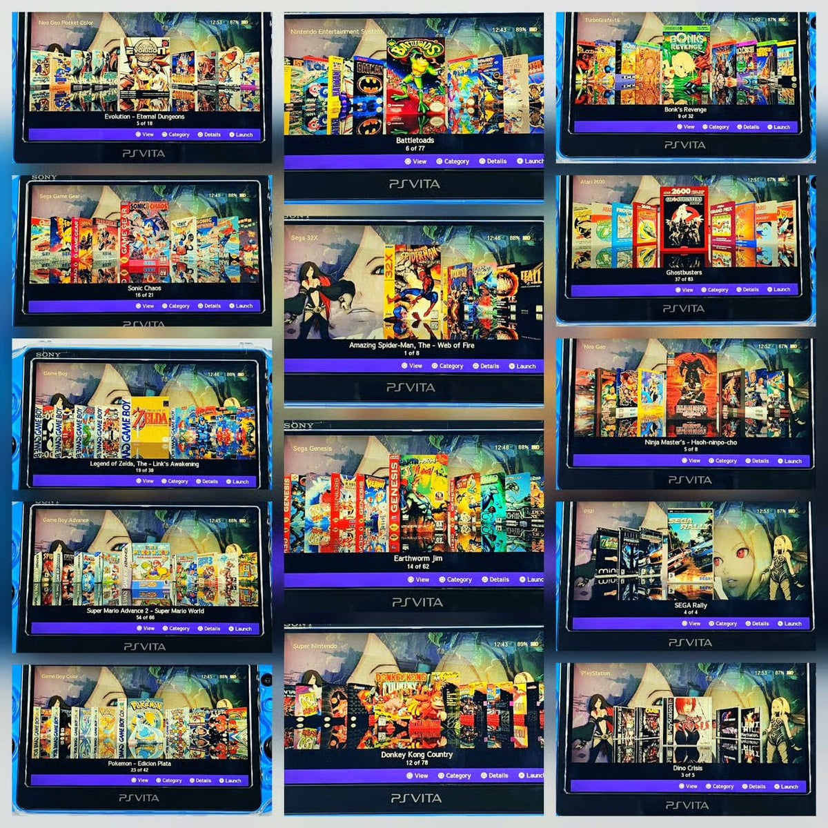 Modded PS VITA Bundle 256GB 70K Games Fully Loaded - Retro Modd