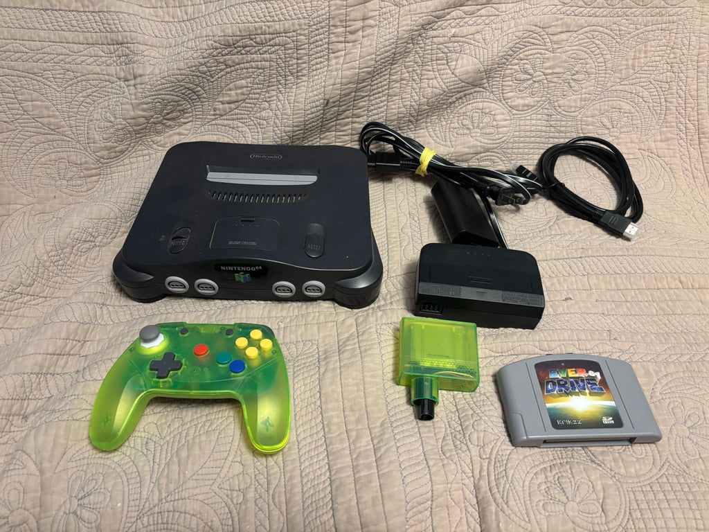 N64 Bundle - 1000s of Games - EverDrive 64 - Retro Fighters Controller - Pro HDMI Adapter - AC Cable - Retro Modd