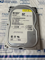 Western Digital WD80EB 8GB Xbox hard drive with factory-nulled EEPROM label and OEM connector