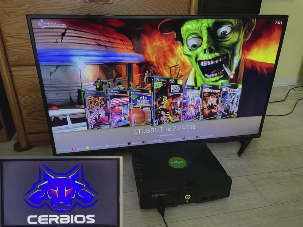 8TB Cerbios Original Xbox w/ 128MB RAM Upgrade 880+ Xbox 80K