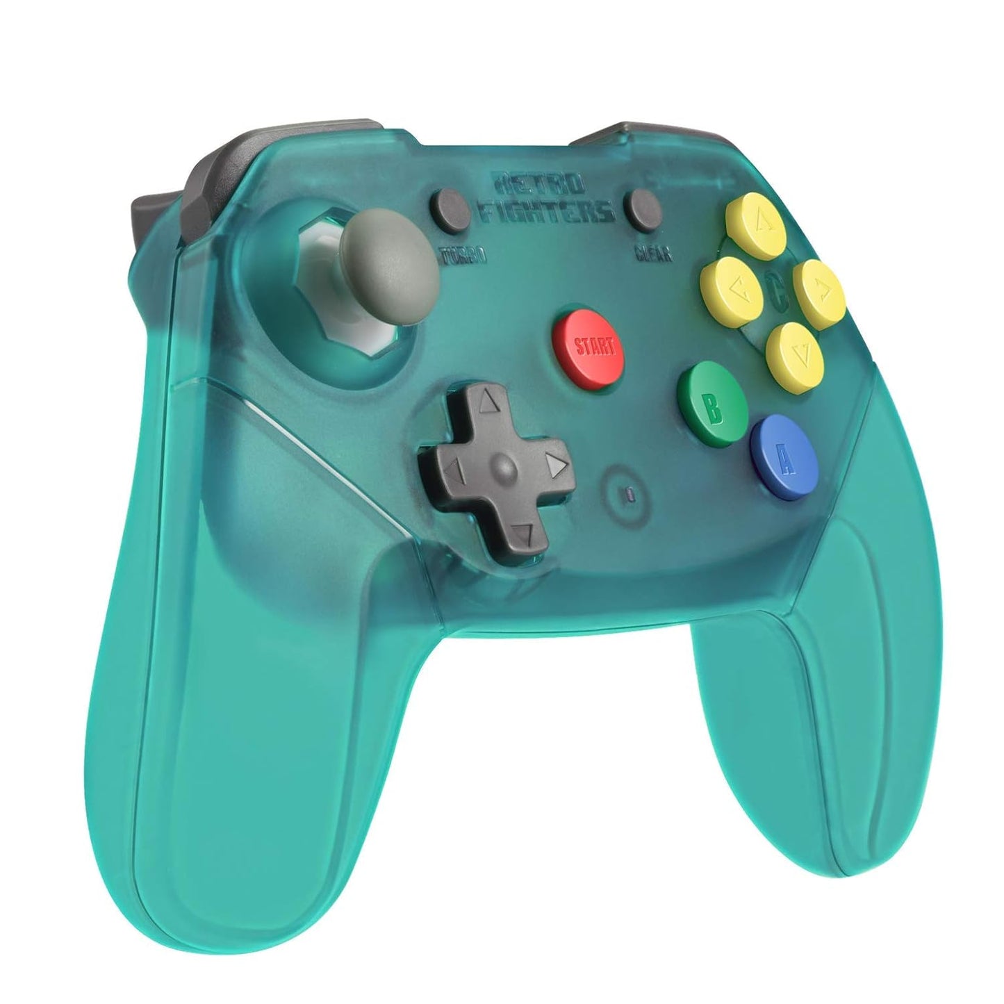 Retro Fighters N64 Brawler64 Controller Transparent Blue - Retro Modd
