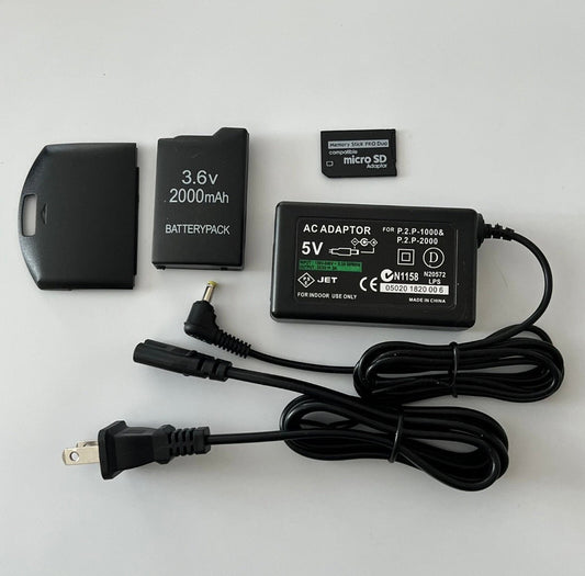Sony PSP 2000 3000 Kit - 32GB Memory Card, Battery & Charger - RETRO MODD