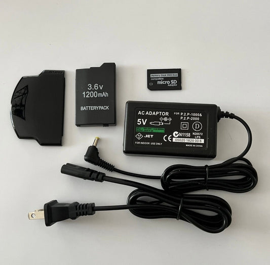 Sony PSP Kit 1000 1001 - Battery, Charger, Cover, 32gb Memory Card - RETRO MODD