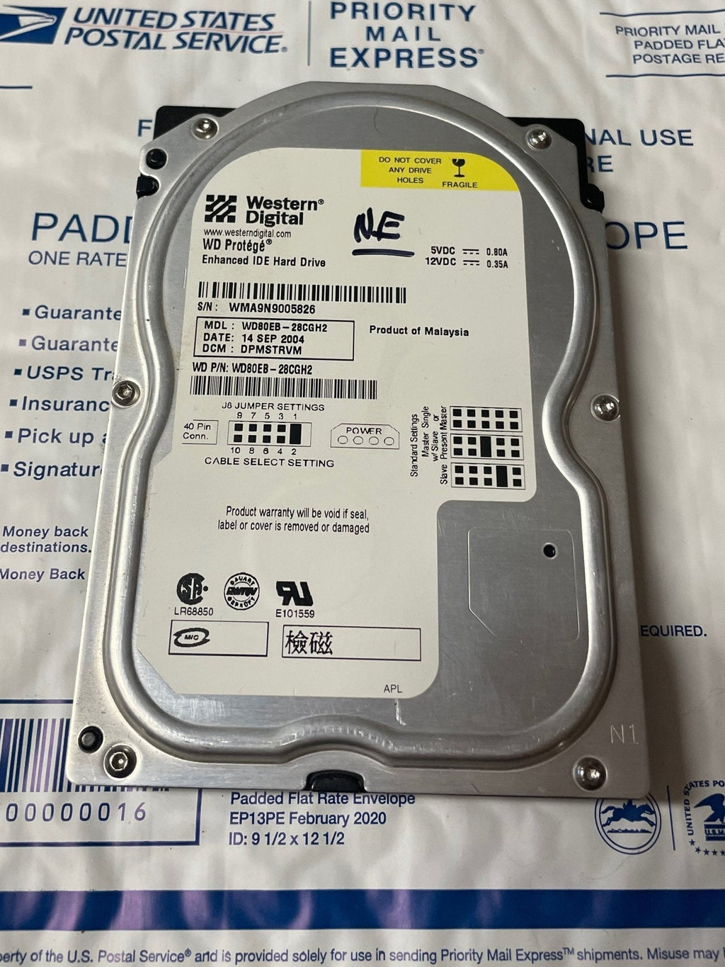 WD80EB Xbox 8GB Nulled HDD for OG Xbox - Retro Modd